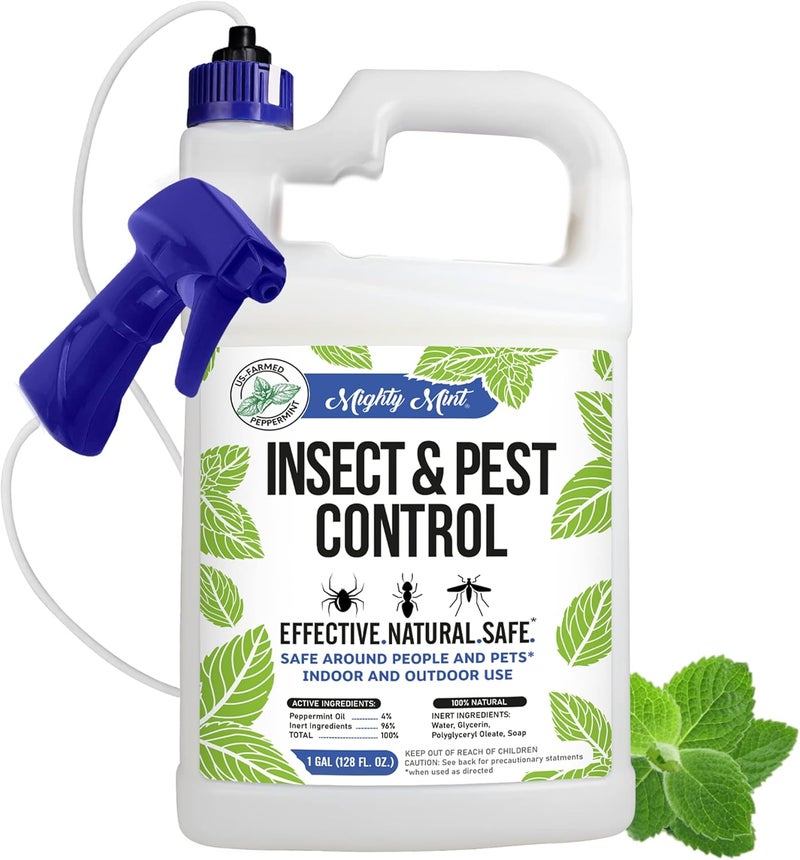 Mighty Mint Gallon (128 oz) Insect and Pest Repellent Peppermint Oil - Natural Spray for Spiders, Ants, and More - Image 1